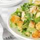 Classic Caesar salad with chicken and Parmesan cheese